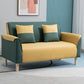25.59" Wide Faux Leather Loveseat Scandinavian Flared Arm Sofa Green-Yellow Clearhalo 'furn' 'furn_sofas' 'Furniture' 'Living Room Furniture' 'Sofa' 'sofas' 7422214