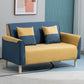 25.59" Wide Faux Leather Loveseat Scandinavian Flared Arm Sofa Dark Blue-Yellow Clearhalo 'furn' 'furn_sofas' 'Furniture' 'Living Room Furniture' 'Sofa' 'sofas' 7422223