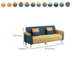 25.59" Wide Faux Leather Loveseat Scandinavian Flared Arm Sofa Clearhalo 'furn' 'furn_sofas' 'Furniture' 'Living Room Furniture' 'Sofa' 'sofas' 7422225