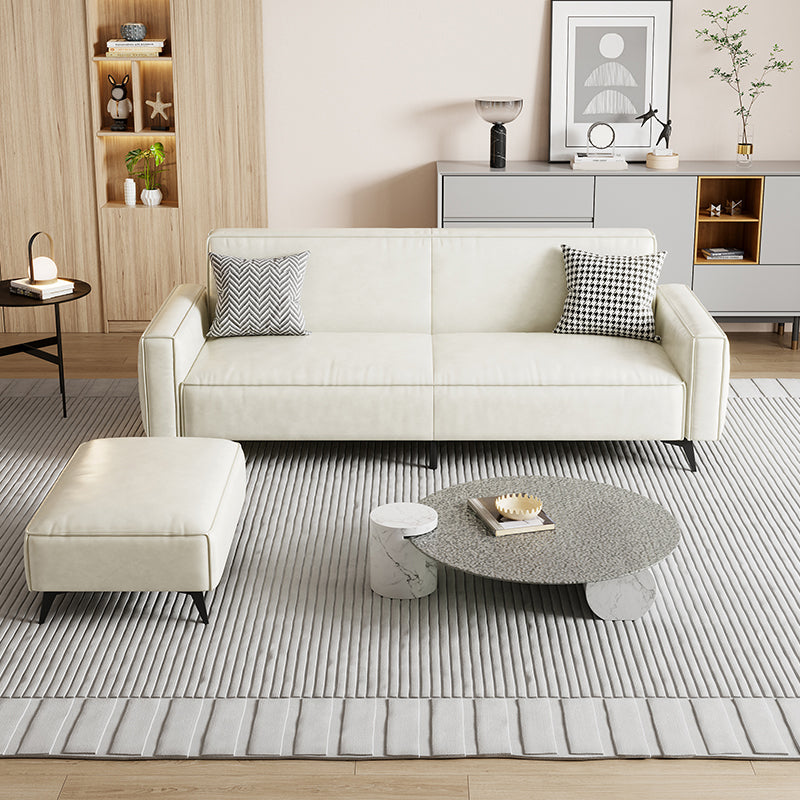 Contemporary Style 29.52" Wide Solid Color Sofa Square Arm Sofa Clearhalo 'furn' 'furn_sofas' 'Furniture' 'Living Room Furniture' 'Sofa' 'sofas' 7422254