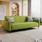 Contemporary Style 29.52" Wide Solid Color Sofa Square Arm Sofa Green Cotton and Linen Clearhalo 'furn' 'furn_sofas' 'Furniture' 'Living Room Furniture' 'Sofa' 'sofas' 7422255