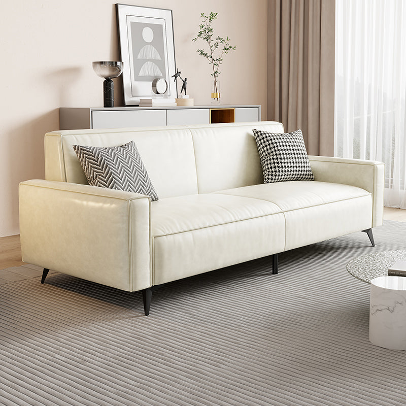 Contemporary Style 29.52" Wide Solid Color Sofa Square Arm Sofa Clearhalo 'furn' 'furn_sofas' 'Furniture' 'Living Room Furniture' 'Sofa' 'sofas' 7422256