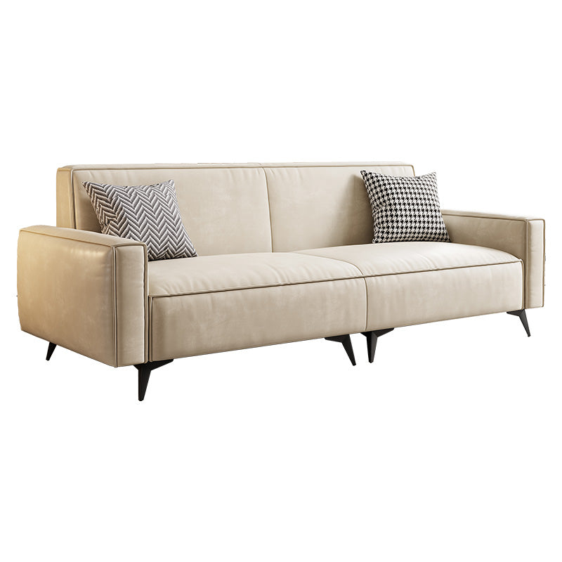 Contemporary Style 29.52" Wide Solid Color Sofa Square Arm Sofa Clearhalo 'furn' 'furn_sofas' 'Furniture' 'Living Room Furniture' 'Sofa' 'sofas' 7422259