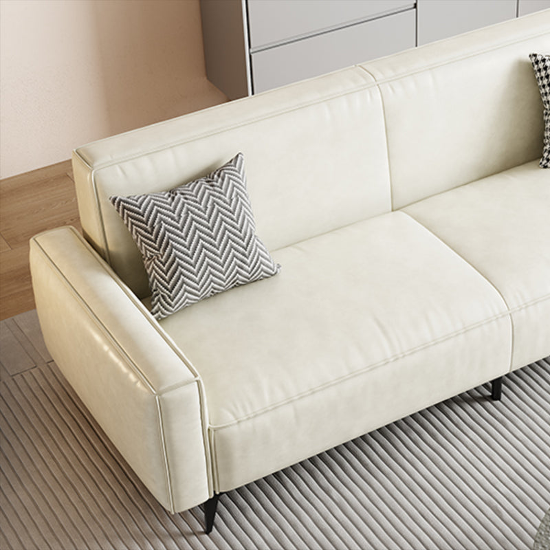 Contemporary Style 29.52" Wide Solid Color Sofa Square Arm Sofa Clearhalo 'furn' 'furn_sofas' 'Furniture' 'Living Room Furniture' 'Sofa' 'sofas' 7422265