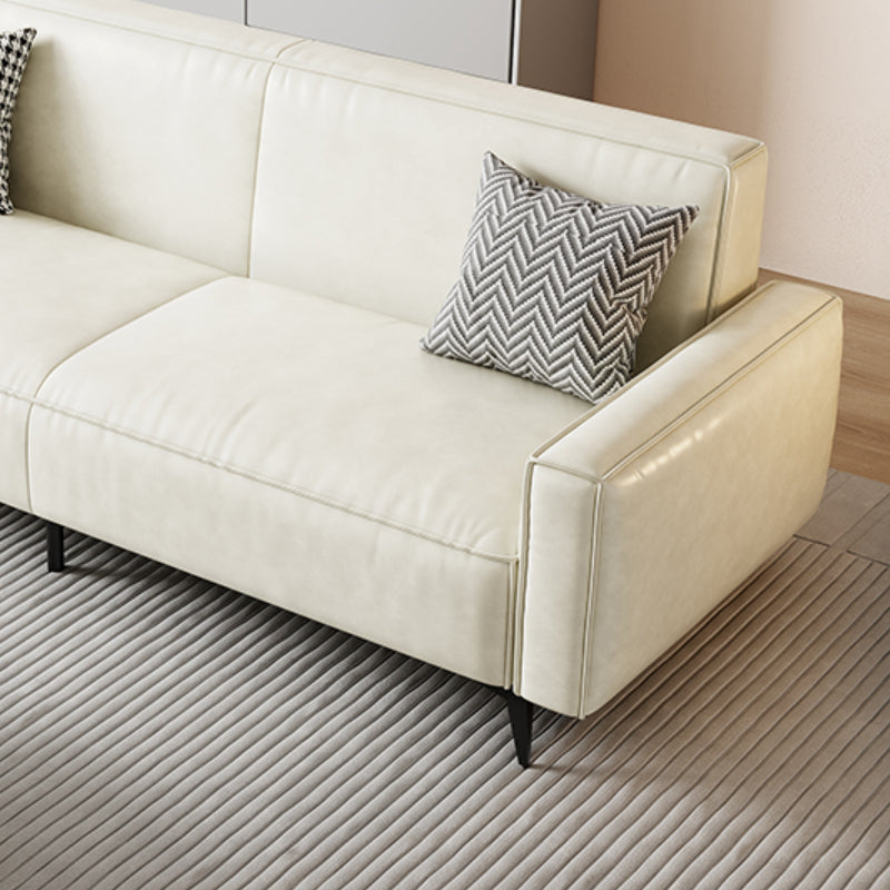 Contemporary Style 29.52" Wide Solid Color Sofa Square Arm Sofa Clearhalo 'furn' 'furn_sofas' 'Furniture' 'Living Room Furniture' 'Sofa' 'sofas' 7422266