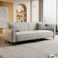 Contemporary Style 29.52" Wide Solid Color Sofa Square Arm Sofa Light Gray Tech Cloth Clearhalo 'furn' 'furn_sofas' 'Furniture' 'Living Room Furniture' 'Sofa' 'sofas' 7422269
