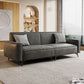 Contemporary Style 29.52" Wide Solid Color Sofa Square Arm Sofa Dark Gray Tech Cloth Clearhalo 'furn' 'furn_sofas' 'Furniture' 'Living Room Furniture' 'Sofa' 'sofas' 7422278