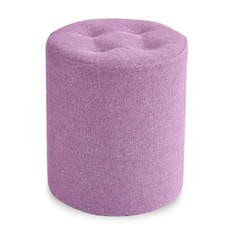 Stoffzylinderform Pouf Pure Color Tufted Contemporary Fade Resistant Pouf