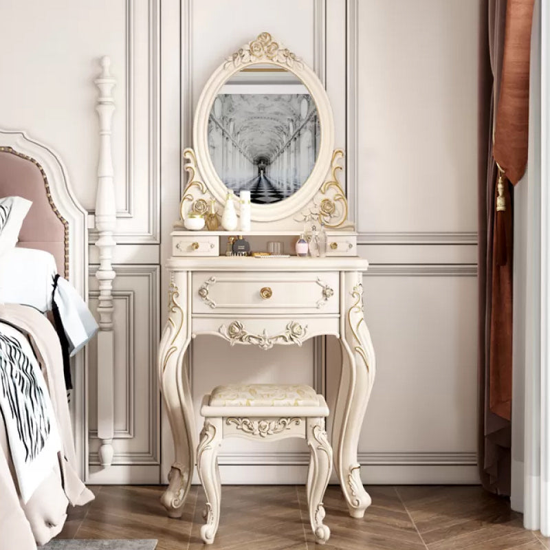 Tavolo da banco di vanità per il trucco da letto vittoriano tavolo da toeletta in legno