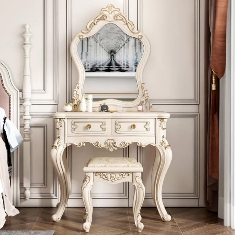 Tavolo da banco di vanità per il trucco da letto vittoriano tavolo da toeletta in legno