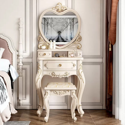 Tavolo da banco di vanità per il trucco da letto vittoriano tavolo da toeletta in legno