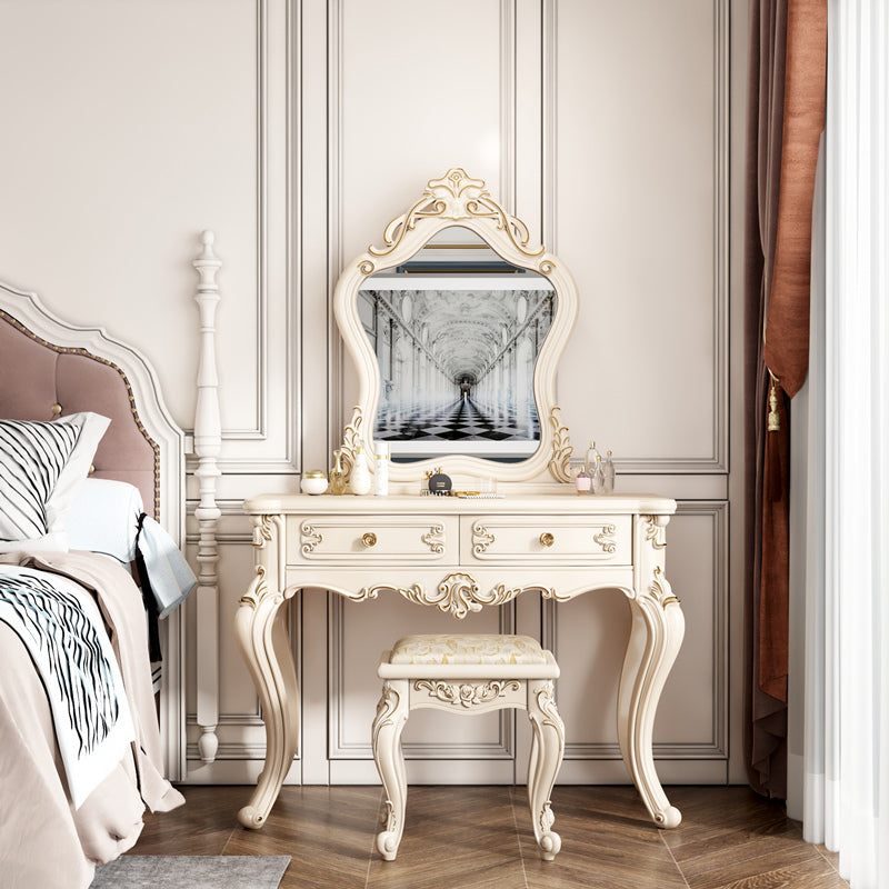 Tavolo da banco di vanità per il trucco da letto vittoriano tavolo da toeletta in legno