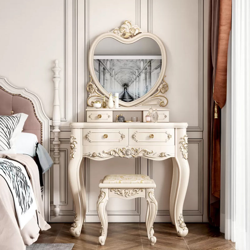 Tavolo da banco di vanità per il trucco da letto vittoriano tavolo da toeletta in legno