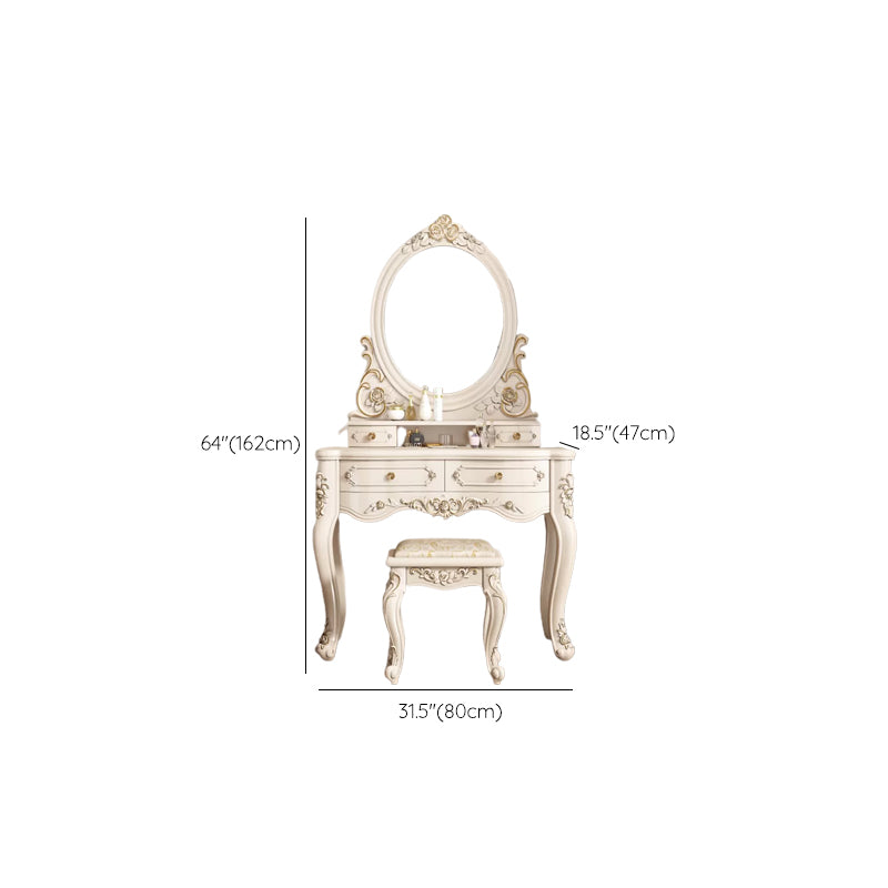 Tavolo da banco di vanità per il trucco da letto vittoriano tavolo da toeletta in legno