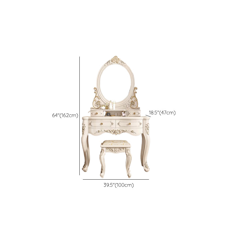Tavolo da banco di vanità per il trucco da letto vittoriano tavolo da toeletta in legno