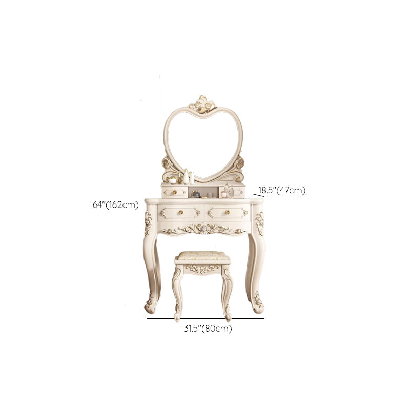 Tavolo da banco di vanità per il trucco da letto vittoriano tavolo da toeletta in legno