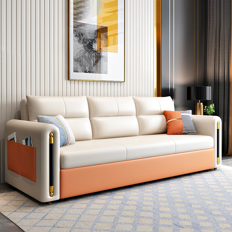 Divani convertibili in pelle finta divano dormiente glam con archiviazione