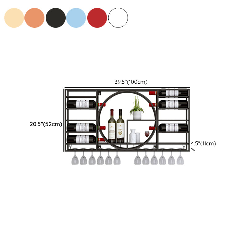 Metal Wall Mounted Modern Wine Rack 4"W x 16.5"H Wine Stemware Holder Clearhalo 'furn' 'furn_wine_racks' 'Furniture' 'Kitchen & Dining Furniture' 'Wine Racks' 'wine_racks' 7424726