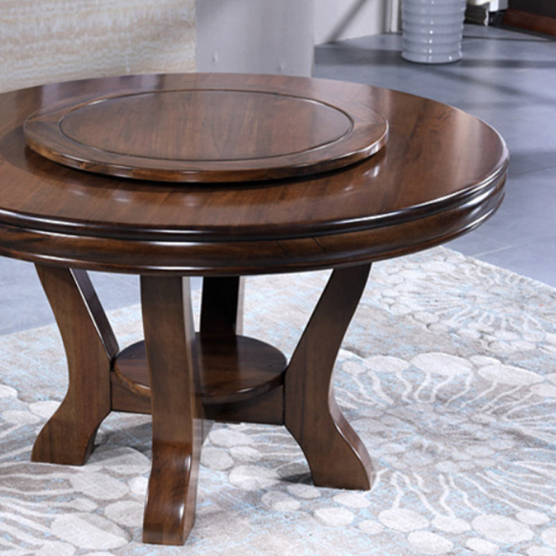 Solid Wood Dining Room Table Traditional Pedestal Dining Table Clearhalo 'Dining Tables & Seating' 'Dining Tables' 'dining_table' 'furn' 'furn_dining_table' 'Furniture' 'Kitchen & Dining Furniture' 7424773