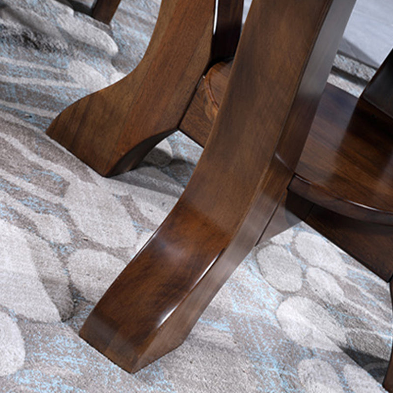 Solid Wood Dining Room Table Traditional Pedestal Dining Table Clearhalo 'Dining Tables & Seating' 'Dining Tables' 'dining_table' 'furn' 'furn_dining_table' 'Furniture' 'Kitchen & Dining Furniture' 7424774
