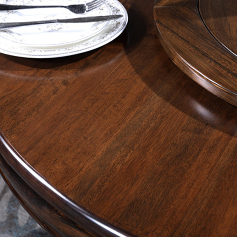 Solid Wood Dining Room Table Traditional Pedestal Dining Table Clearhalo 'Dining Tables & Seating' 'Dining Tables' 'dining_table' 'furn' 'furn_dining_table' 'Furniture' 'Kitchen & Dining Furniture' 7424775
