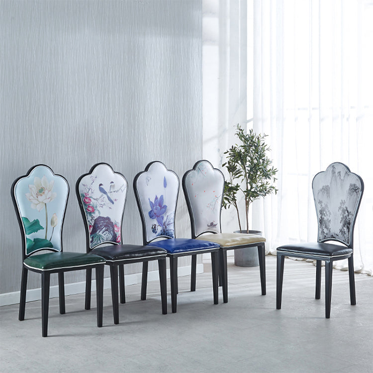 Zeitgenössischer Stil Seitstuhl Metall Esszimmerstuhl für Küche