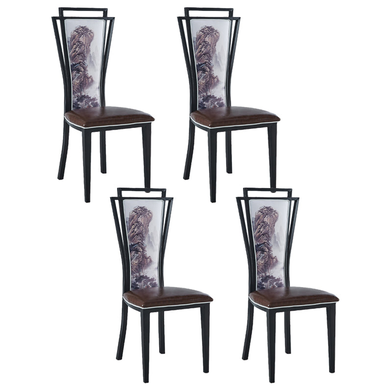 Zeitgenössischer Stil Seitstuhl Metall Esszimmerstuhl für Küche