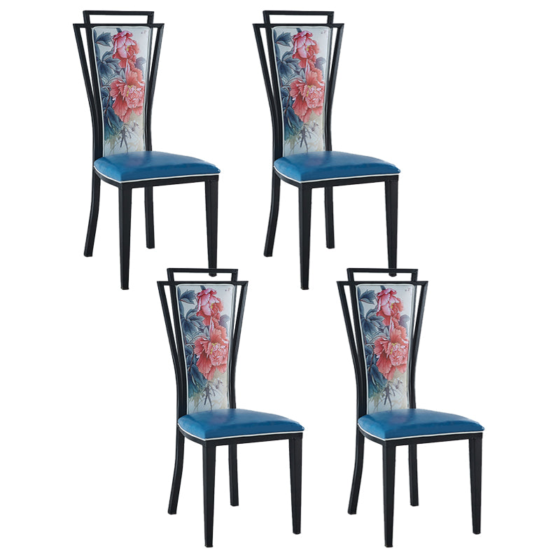 Zeitgenössischer Stil Seitstuhl Metall Esszimmerstuhl für Küche