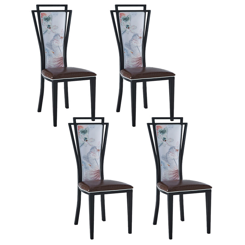 Zeitgenössischer Stil Seitstuhl Metall Esszimmerstuhl für Küche