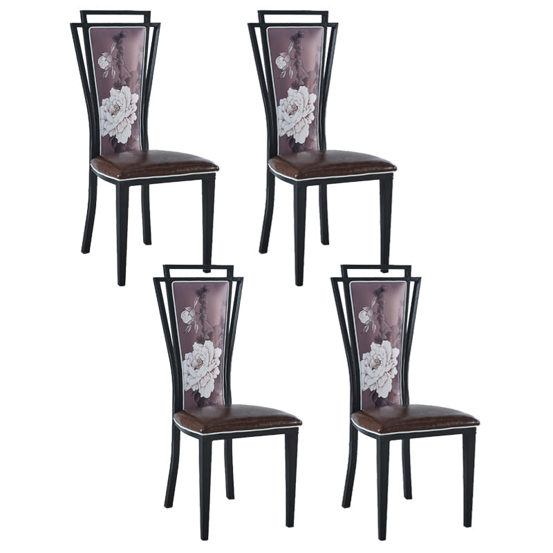 Zeitgenössischer Stil Seitstuhl Metall Esszimmerstuhl für Küche