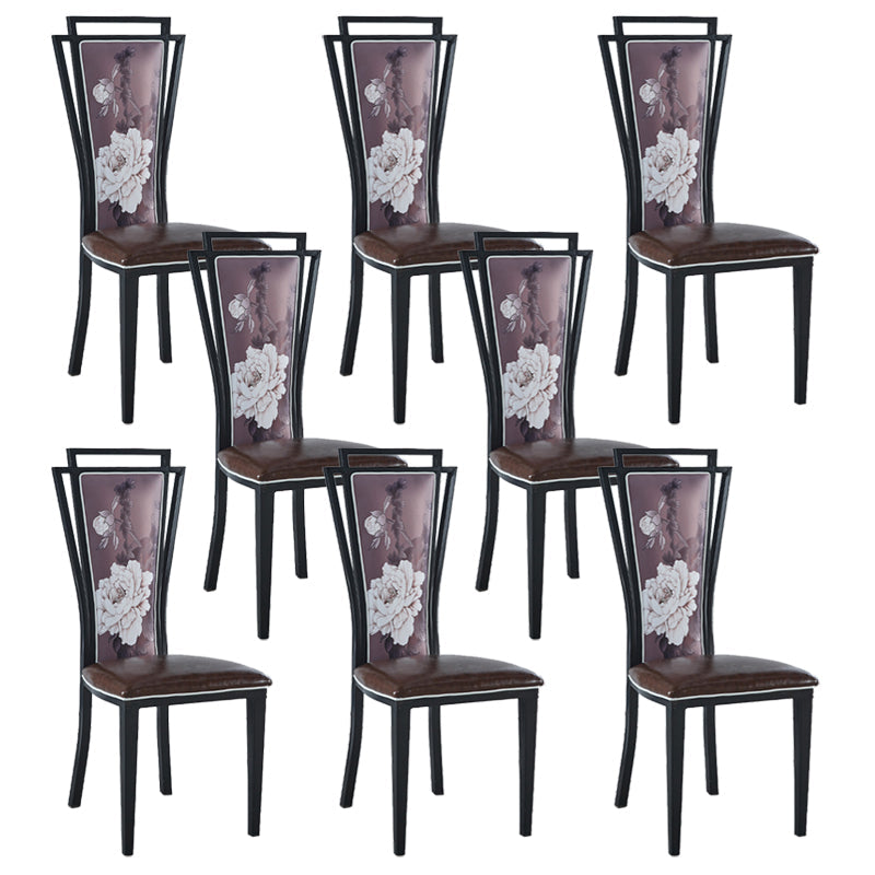 Zeitgenössischer Stil Seitstuhl Metall Esszimmerstuhl für Küche