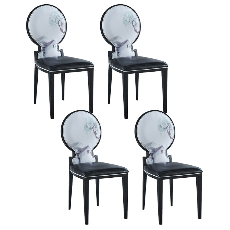 Zeitgenössischer Stil Seitstuhl Metall Esszimmerstuhl für Küche