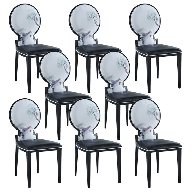 Zeitgenössischer Stil Seitstuhl Metall Esszimmerstuhl für Küche