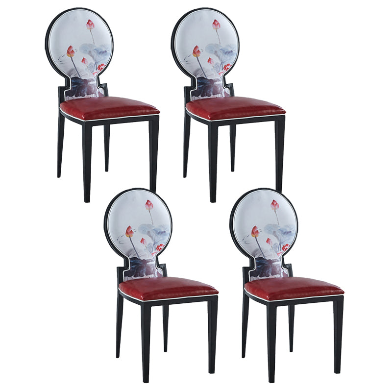 Zeitgenössischer Stil Seitstuhl Metall Esszimmerstuhl für Küche