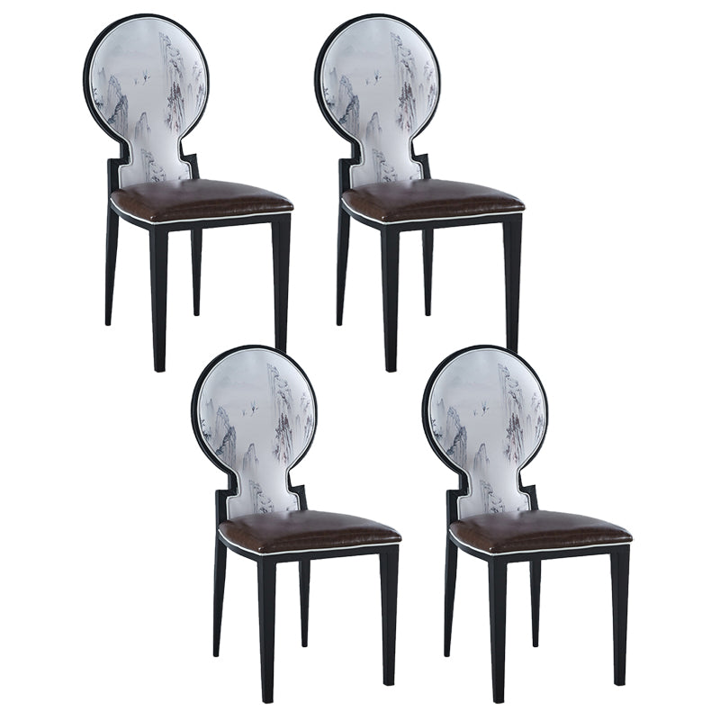 Zeitgenössischer Stil Seitstuhl Metall Esszimmerstuhl für Küche