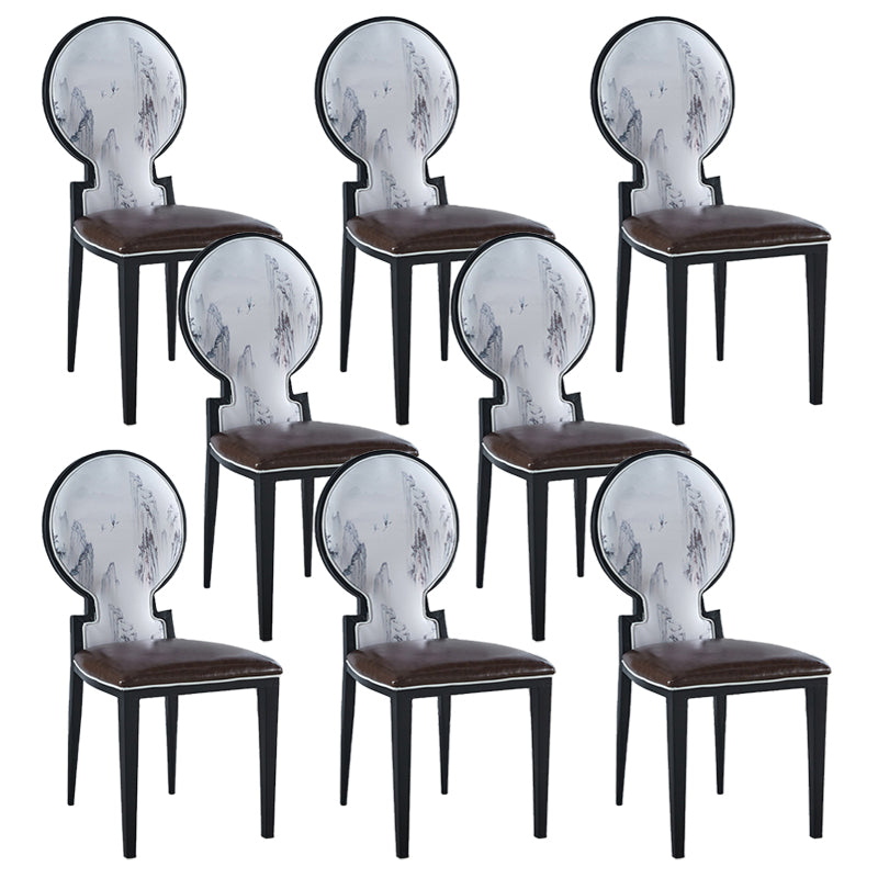 Zeitgenössischer Stil Seitstuhl Metall Esszimmerstuhl für Küche