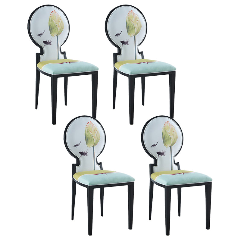 Zeitgenössischer Stil Seitstuhl Metall Esszimmerstuhl für Küche