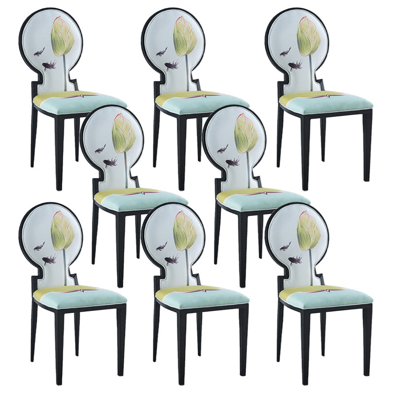 Zeitgenössischer Stil Seitstuhl Metall Esszimmerstuhl für Küche