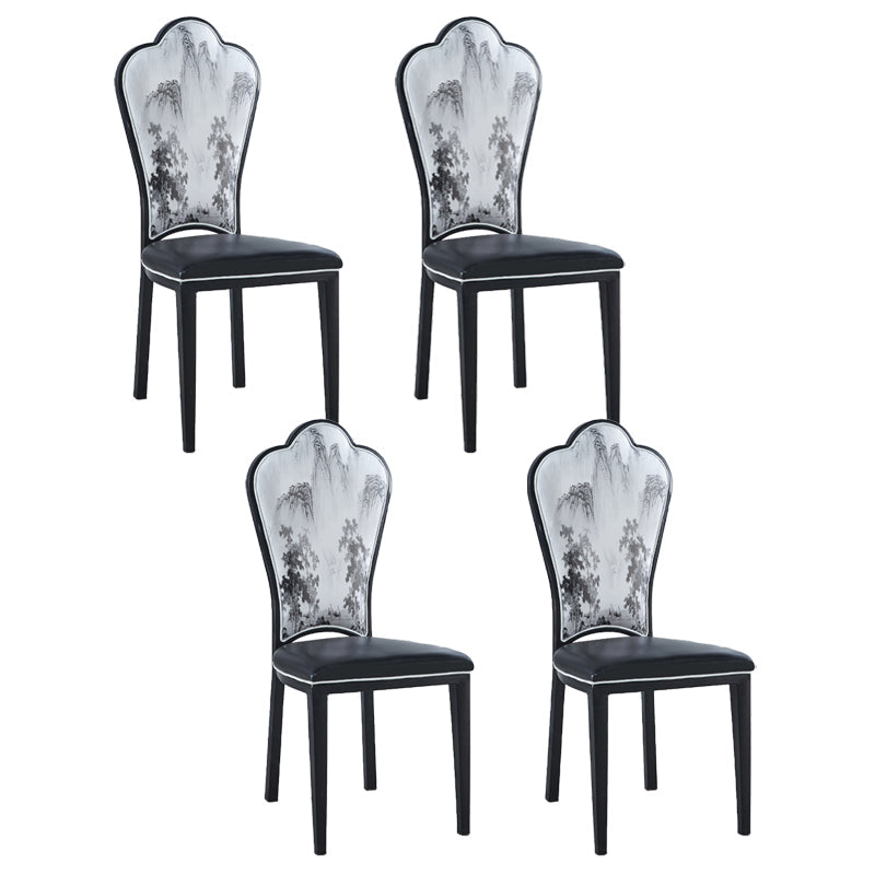 Zeitgenössischer Stil Seitstuhl Metall Esszimmerstuhl für Küche