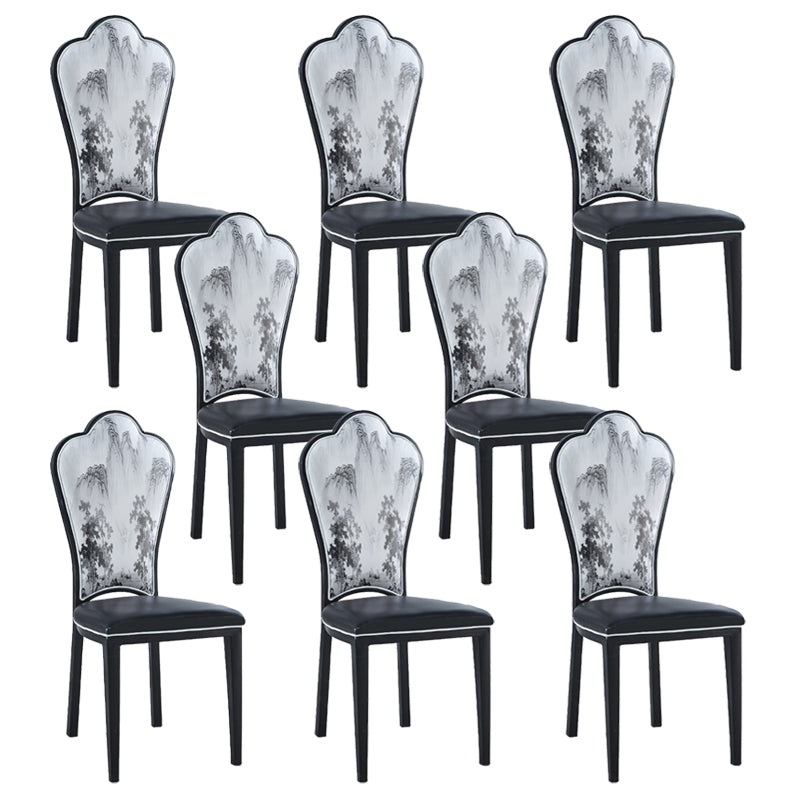 Zeitgenössischer Stil Seitstuhl Metall Esszimmerstuhl für Küche