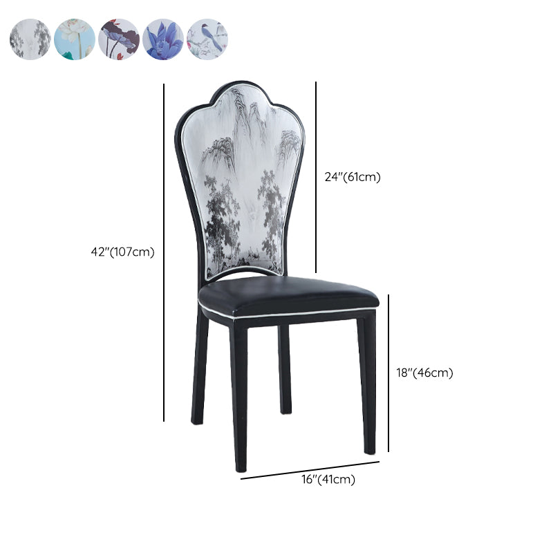 Zeitgenössischer Stil Seitstuhl Metall Esszimmerstuhl für Küche