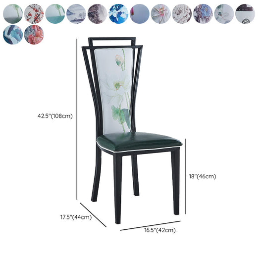 Contemporary Style Side Chair Metal Dining Room Chair for Kitchen