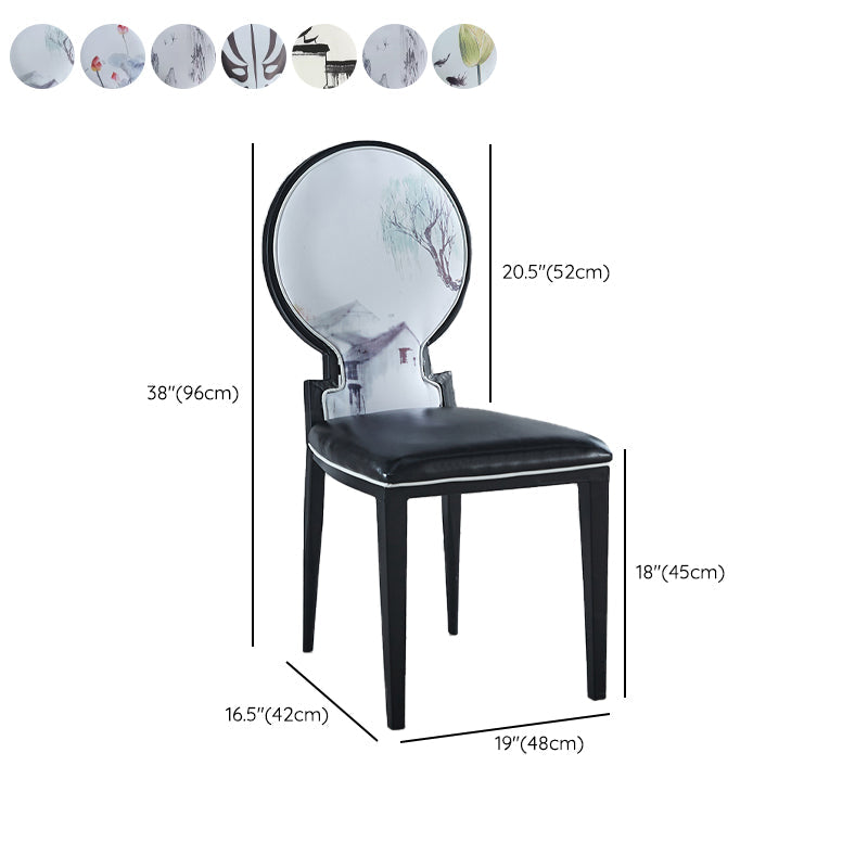 Zeitgenössischer Stil Seitstuhl Metall Esszimmerstuhl für Küche