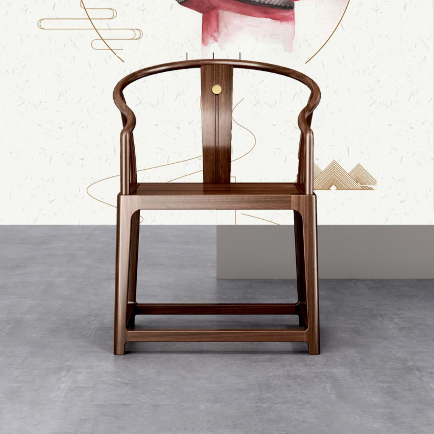 Traditionele stijl eetgel stoel stoere houten stoel stoel voor thuis