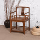 Traditional Style Dining Chair Solid Wood Slat Back Arm Chair for Home