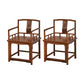 Traditional Style Dining Chair Solid Wood Slat Back Arm Chair for Home