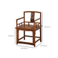 Traditional Style Dining Chair Solid Wood Slat Back Arm Chair for Home