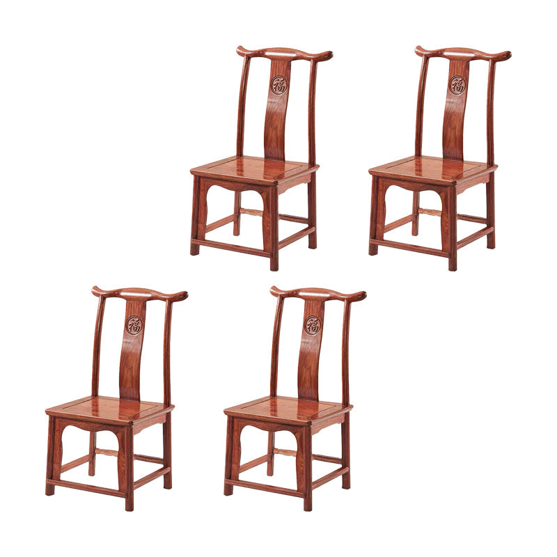 Moderne stijl eetkamerstoel houten lat achterzijde stoel voor woonkamer