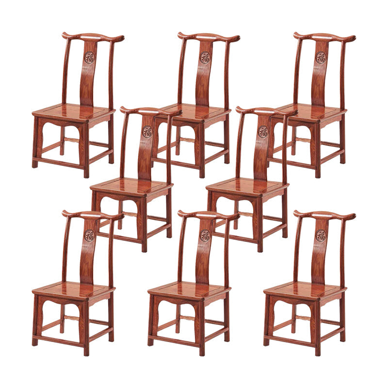 Moderne stijl eetkamerstoel houten lat achterzijde stoel voor woonkamer