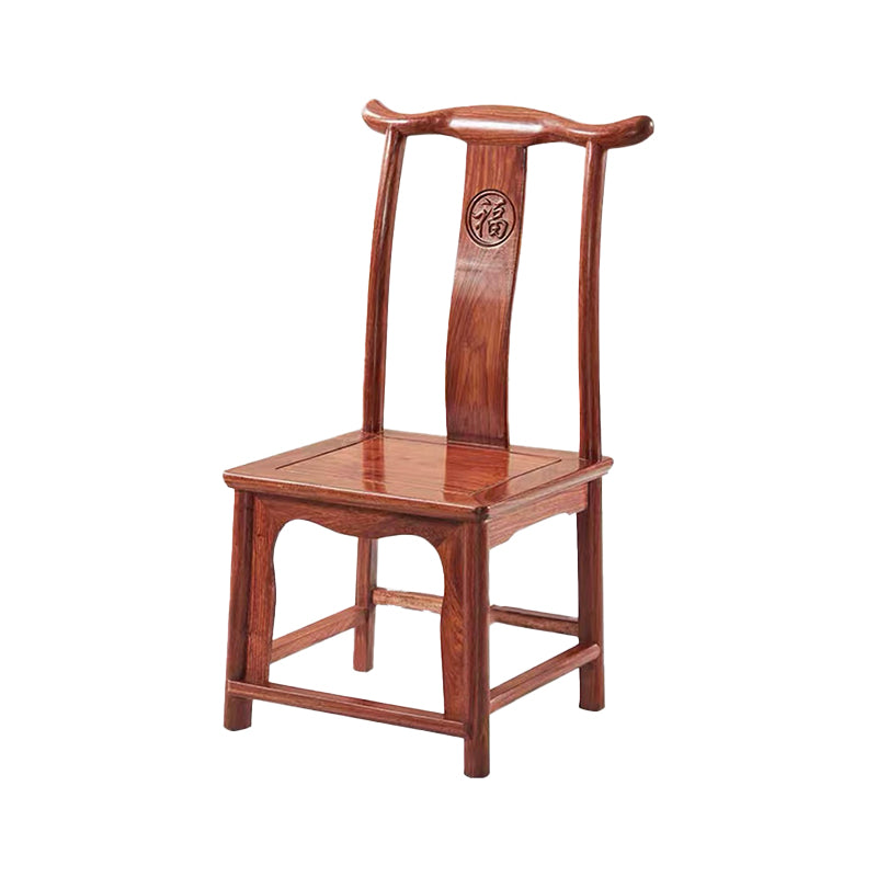 Moderne stijl eetkamerstoel houten lat achterzijde stoel voor woonkamer